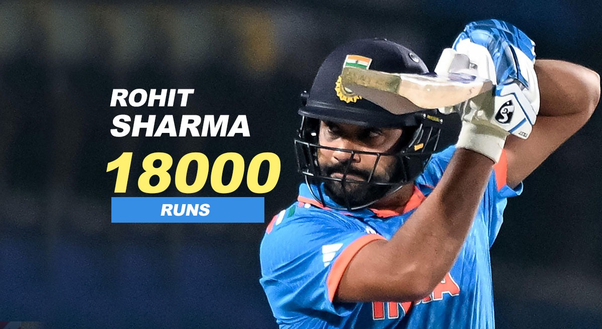 Rohit Sharma achieved the incredible feat of scoring 18000 runs in international cricket during the IND vs ENG match in World Cup 2023.