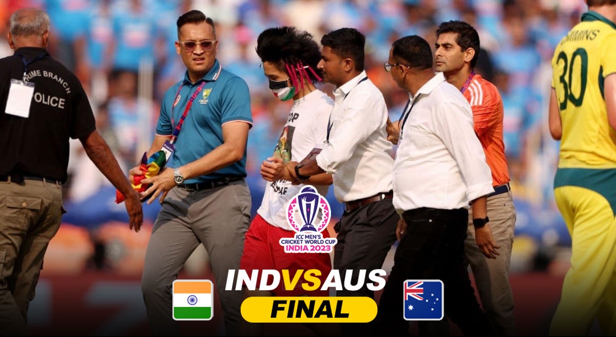 Pitch invader causes halt in IND vs AUS World Cup final as they support Palestine and heckle Virat Kohli