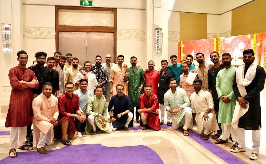 Indian Cricket Team Rings in Diwali Festivities before IND vs NED Match in Bengaluru