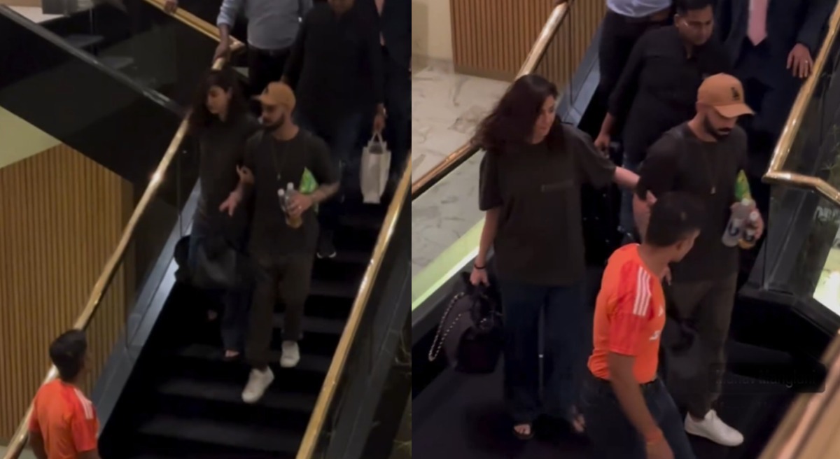 Virat Kohli and Anushka Sharma spotted leaving team hotel before World Cup final