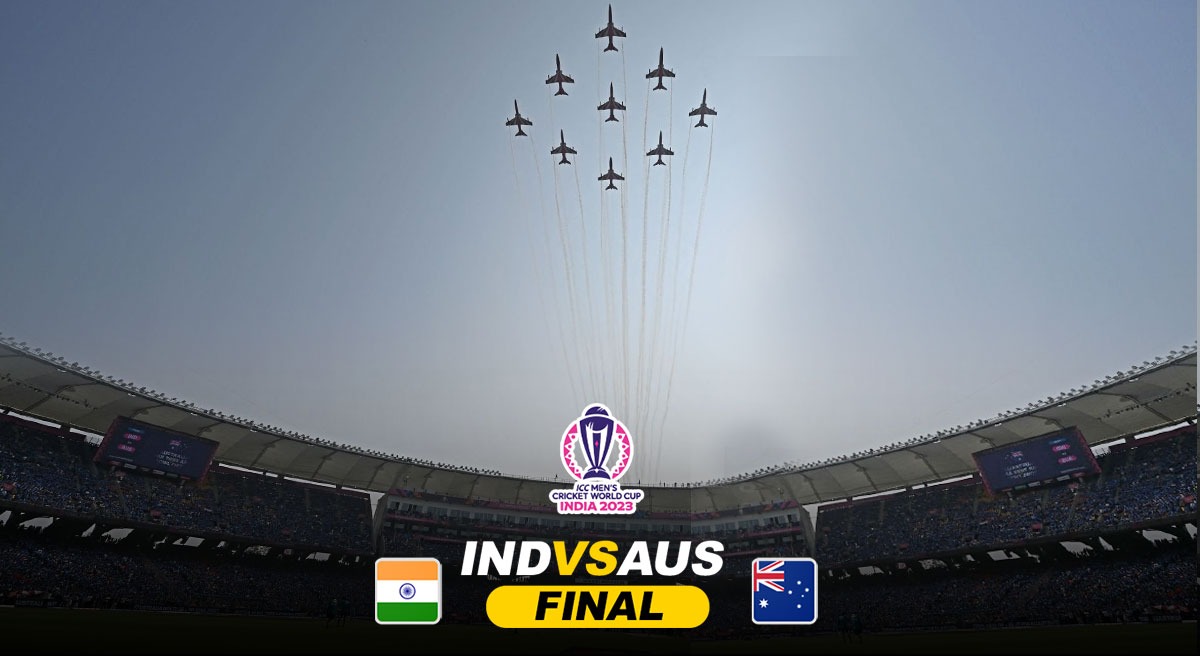 IAF Suryakiran Air Show Captivates Ahmedabad Fans at IND vs AUS World Cup Final