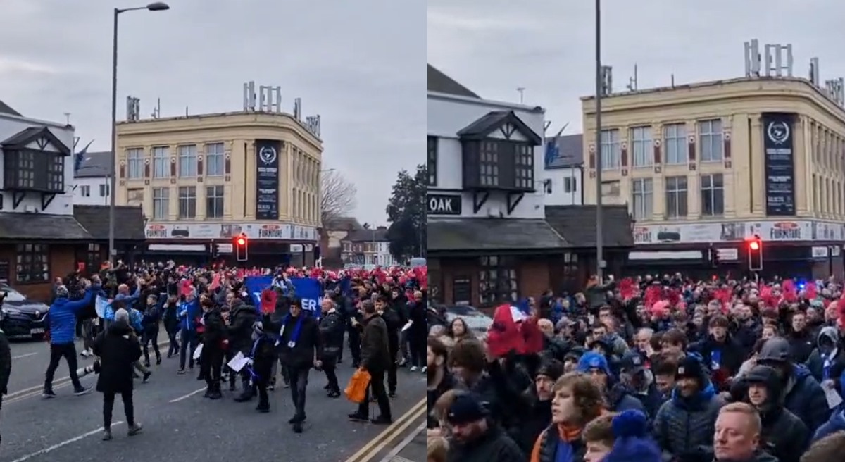 Everton Fans Voice Protest Against Premier League Before Man United Match