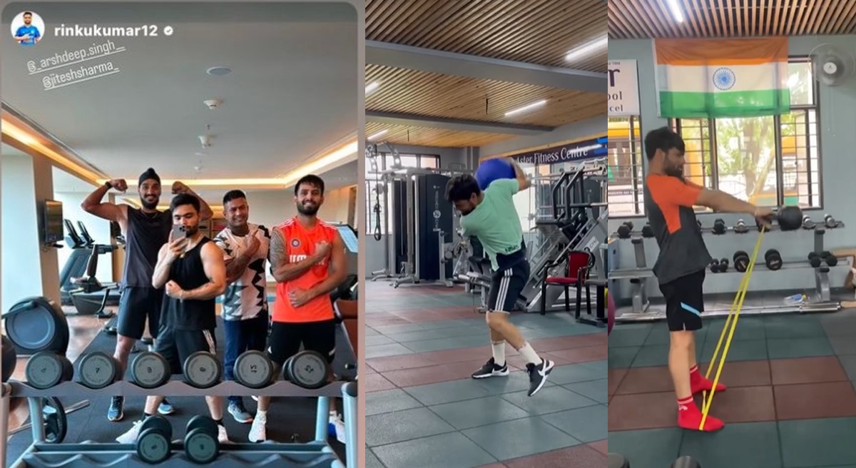 Rising Talents Rinku Singh, Arshdeep, Jitesh Sharma Show Off Strength After Workout