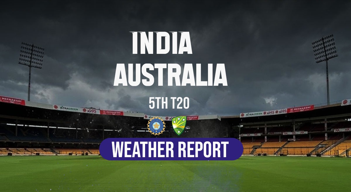 Weather Threatens to Disrupt IND vs AUS 5th T20I: Rain May Play Spoilsport