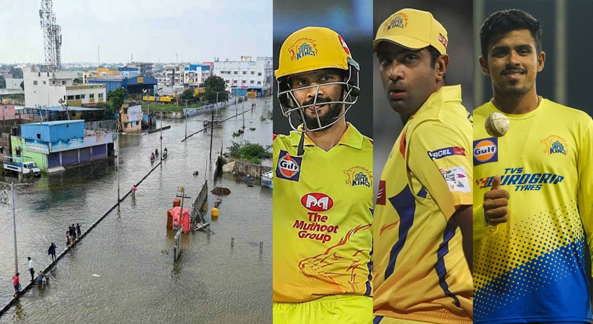 CSK Players Ashwin and Theekshana Concerned as Cyclone Michaung Devastates Chennai