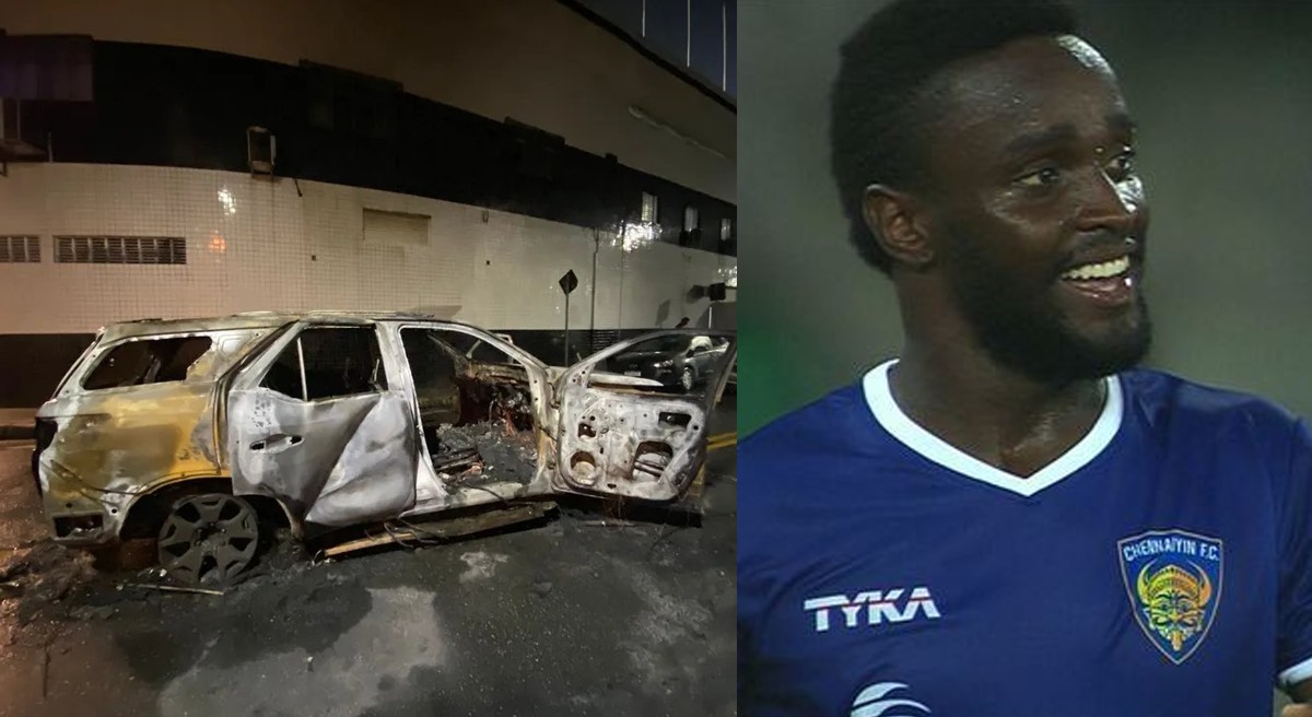 Ex-Chennaiyin FC and Santos FC Player Steven Mendoza’s Vehicle Deliberately Set Ablaze